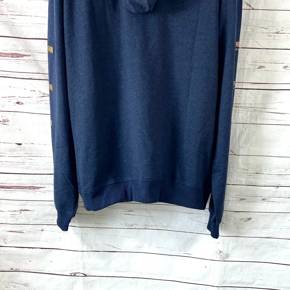 True Religion Hoodie Men’s XL Blue/Gold Logo Long Sleeve Graphic Print‎